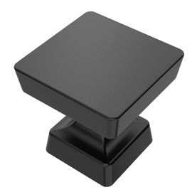 Amerdeco 10 Pack Matte Black Cabinet Knobs 1.2 Inch(30mm) Single Hole Cabinet Handles Dresser Knobs Drawer Knobs and Pulls for Bathroom Cabinets ZH0008