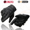 Men's Leather Motorcycle Glove w/Reflective Skull Design & Gel Palm