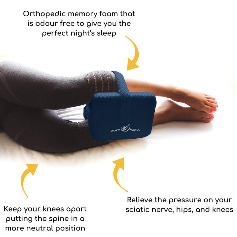 Doctor Developed Knee Pillow for Side Sleepers - Handbook Included