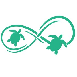 StickerDad SEA Turtle Infinity Vinyl Decal Size: 8", Color: Turquoise - Windows, Walls, Bumpers, Laptop, Lockers, etc.