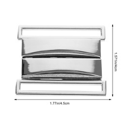 WRITWAA Zinc Alloy Buckles For Clothing Simple Design Silver Tone 40mm Diameter