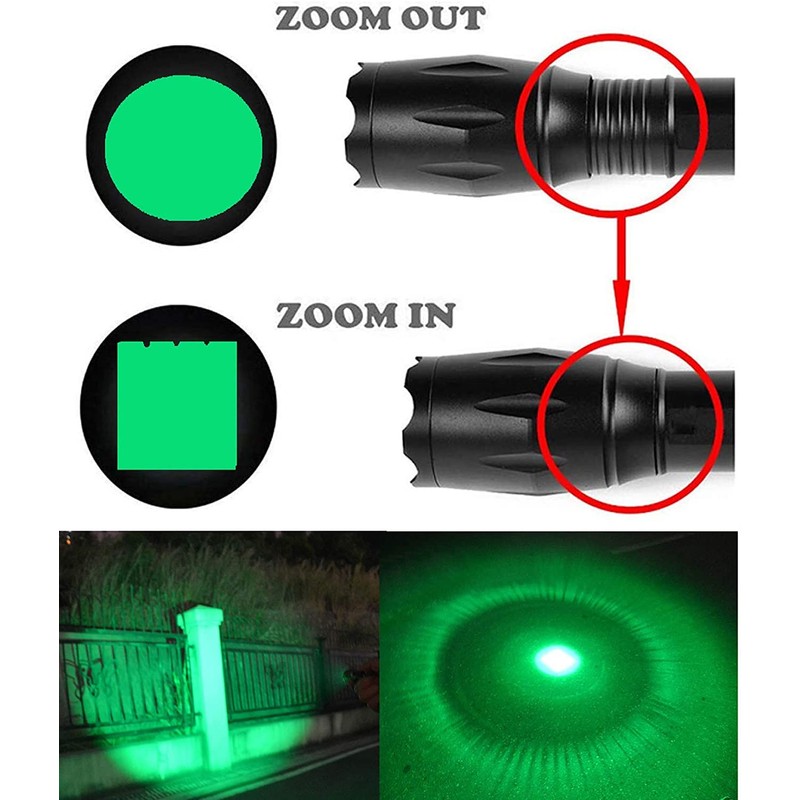 L'lysColors 4 in 1 LED Flashlight, White, Red, Green &