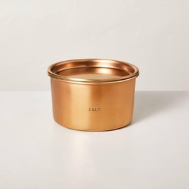 Lidded Metal Salt 4-Wick Jar Candle Brass Finish 20oz - Hearth & Hand™ with Magnolia, Gray