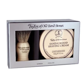 Taylor of Old Bond Street Pure Badger Brush and Sandalwood Bowl Gift Box Set