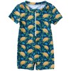 Infant Boys Turtle One Piece Swimsuit Zipper Rashguard Swimsuits Toddler