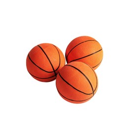 Hall of Games Size 3 Basketball, Indoor & Outdoor 3-Pack, 7-inch Diameter Durable Rubber Ball, Perfect for Arcade Games