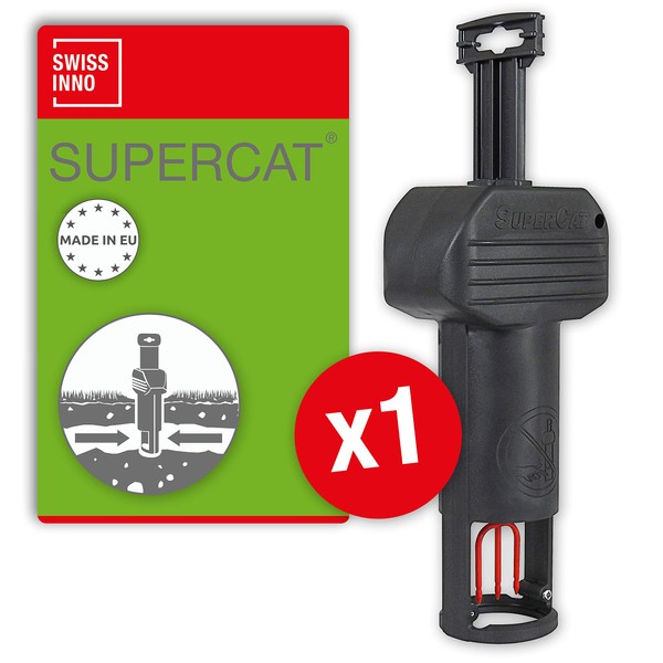 SWISSINNO Vole Trap PRO SuperCat. Control Voles and Field Mice, Unique Trigger Catch Action, Ultra-effective with High Catch Rates. Easy to Setup, Safe and Reusable. Made in Europe: 1 x Trap