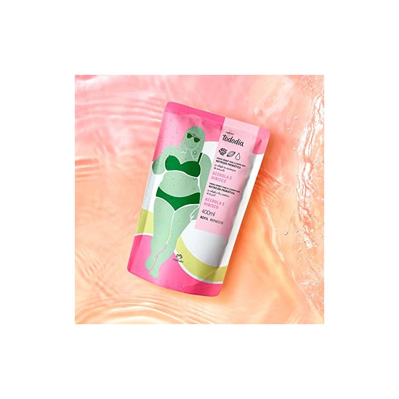 Crema Corporal Acerola e Hibisco Repuesto 400ml Natura Tododia