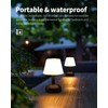 KDG Modern Cordless Small Table Lamps, Portable LED Dimmable Desk