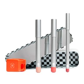 SARELLY, Kit de Maquillaje, Lip Combo 5 en 1, Labial, Delineador, Iluminador, Sacapuntas y Estuche, Spicy
