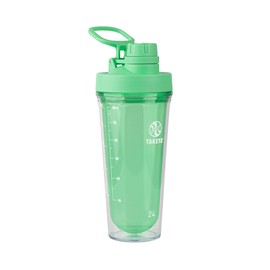 Takeya Protein Shaker - BPA-Free Plastic Bottle with Leakproof Spout Lid - Easy Carry for Gym & More - Dishwasher-Safe & Reusable - 24 oz, Pistachio Green