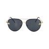 Fashion Culture Women's Buzzed Bee Charm 60mm Aviator Sunglasses (Black),
