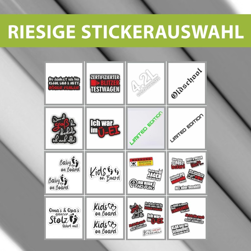 Maximum Weight 63 KG Passenger Warning Shocker Hand Car Sticker