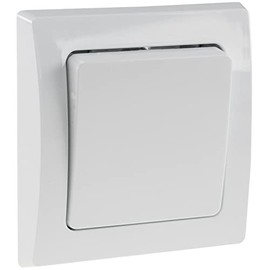 DELPHI switch ~ 250V / 10A, incl. frame, UP, white