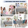 DWCN 60 x 120 Inch Checkered Tablecloth Rectangle - Waterproof,Spillproof