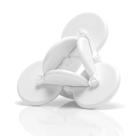 PLAYABLE ART OSM - Forever Turning Kinetic Sculpture - Retail Gift Box Packaging (White)