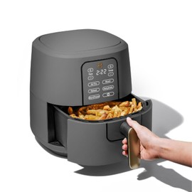 Beautiful Drew Barrymore 6-Quart Digital Air Fryer, TurboCrisp Technology, 4 Presets, 170°F-400°F, Non-Stick, Dishwasher Safe, 1750 Watt. (OYSTER GREY)