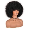 Vitorish Afro Wigs for Black Women 12Inches Glueless Synthetic Short