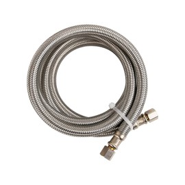 Solimeta Ice Maker Connector, 1/4" Comp Connection, 5FT Flexible Braided Stainless Steel Hose
