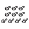 sourcing map M4 x 14mm Stainless Steel Phillips Pan Head