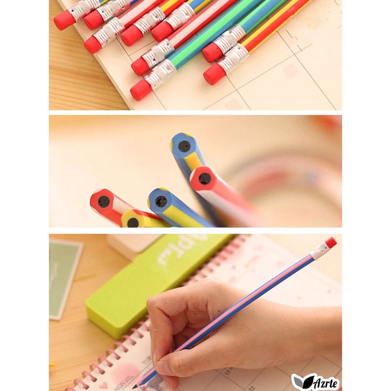 Azrte Unbreakable Pencils, Bendable, Fun, Pencils, Eraser, Prizes, Prizes, Items,