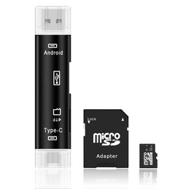 3 Accessory USB Type C TF Card Reader,USB 2.0 Micro USB OTG Adapter,TF Card 32GB,Micro SD Adapter Compatible with Smartphone/Speaker/Tablet/PC/Drone/Camera