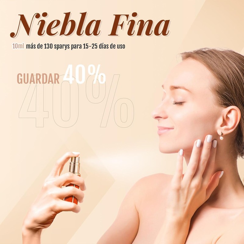 Mini Atomizador Perfume, Porta Perfume para Viaje, Perfumeros de Bolsillo