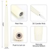 Flameless Taper Candles with 3D Wick, 9.6" Real Wax LED