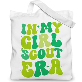 Gezred Scout Tote Bag for Girl, Scoutmaster Bag for Women, Girl Scout Gift, 13.8x13.8 inch