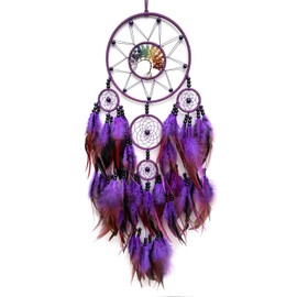 RAGKUU Purple Large Dream Catcher with Tree of Life
