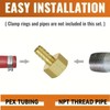 Cobenga 1/2" Pex Fittings, Brass 1/2 Pex Female Adapter, PEX
