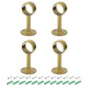 sourcing map 4 Pcs 1.26 Inch Curtain Rod Holder, Ceiling