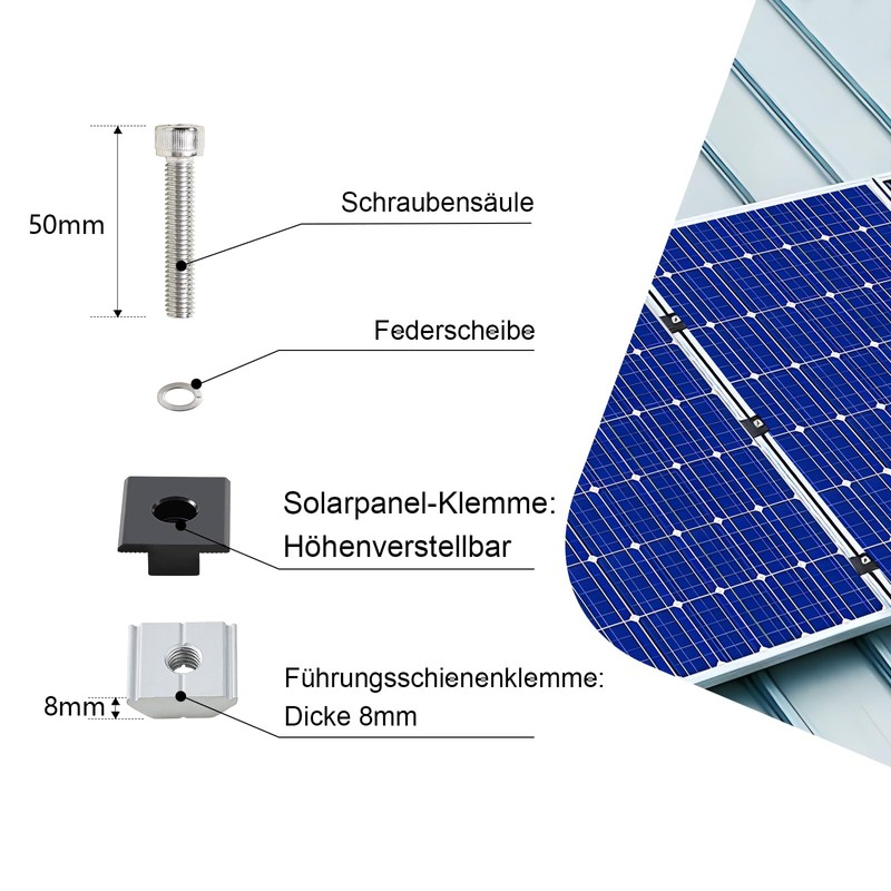 WUFANC Solar Panel Mount - Solar Panel Mount with 12