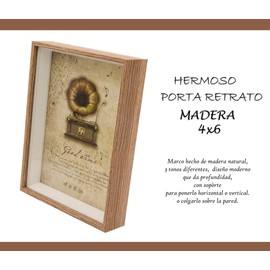 FH001 PORTARETRATO VINTAGE ELEGANTE VARIOS TAMAÑOS Y COLORES REGALO DECORACIÓN HOGAR FH001(4X6, MEDIO)