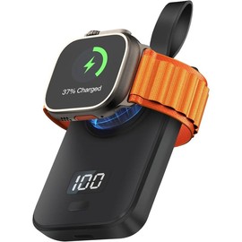 Portable Charger for  Watch : 2500mAh Power  with  Charger for  Watch Series 9 8 7 6 5 4 3 2 1 SE UItra UItra 2 and Phone Black - Color: Black