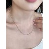 Chain Necklaces Turquoise/White Beaded Choker for Women Dainty 18K Gold