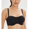 Lemorosy Women's Smooth Seamless Strapless Bandeau Non Padded Underwire Minimizer
