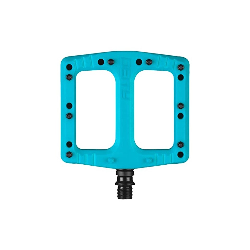 Deity, Deftrap, Platform Pedals, Body: Nylon, Spindle: Cr-Mo, Turquoise, Pair