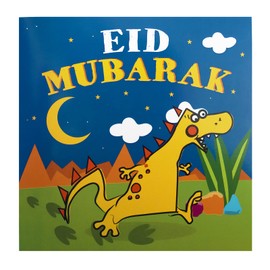 Michton| Childrens | Eid Mubarak Card | Happy Eid Card | Dinosaur Eid Card
