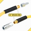 1/2 Inch x 100ft. Hybrid Air Hose with 1/2 in.