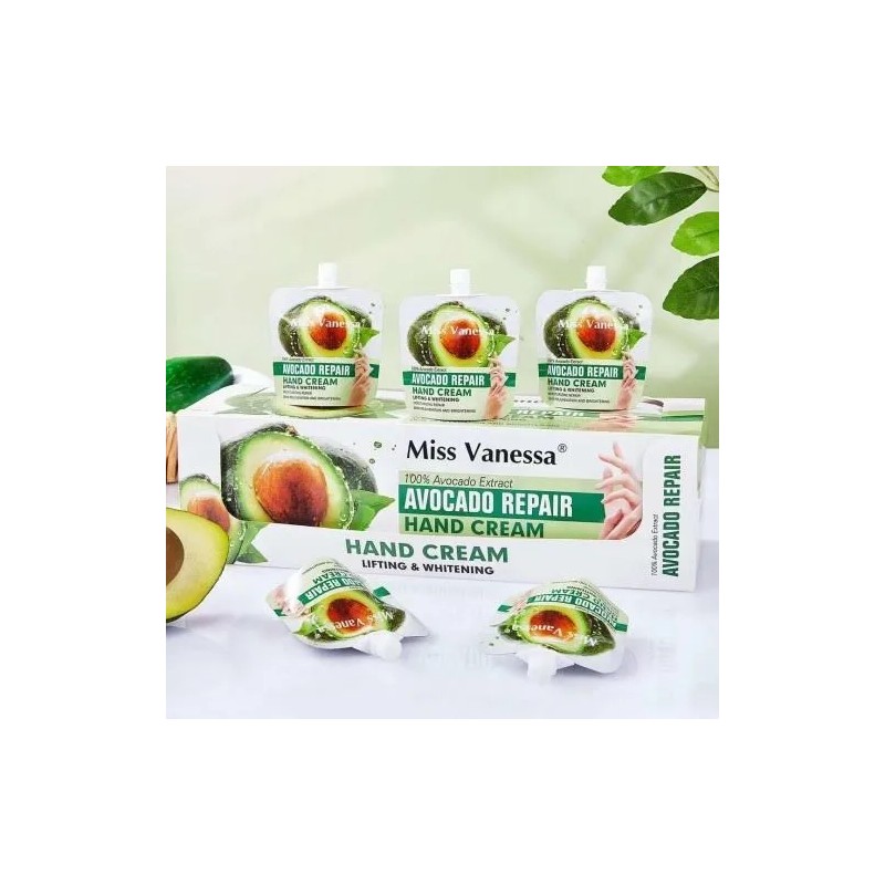 Crema Para Manos Hidratante Reparadora Aguacate 30g 24pzs