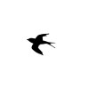 Sweet Grass Stamps Bird flying silhouette UNMOUNTED rubber stamp, accent,