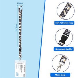Cat Lanyard 3-Pack with Cat Face Design, Retractable ID Badge Holder for Cruise Ship Cards, Royal Caribbean Lanyard & Cruise Must Haves with Breakaway Clip