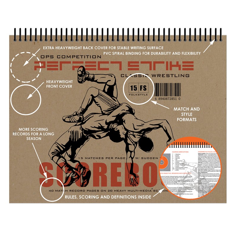Perfect Strike Wrestling Scorebook with Rules and Scoring Instructions :