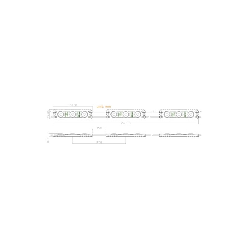 Q QINGCHEN 110V AC 3.0W LED Module 6500K White Decorative