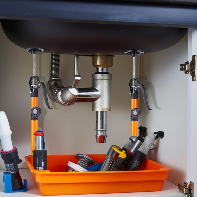 Tikelly Adjustable Support Pole, Cabinet Jacks for Installing Cabinets, Telescoping