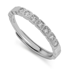 Meissa Silberne passende Eheringe für Paare, Herren- und Damenring-Set verstellbare Versprechensringe Verlobungsringe Sterling Silber Paar-Schmuck, 2.5mm Breite