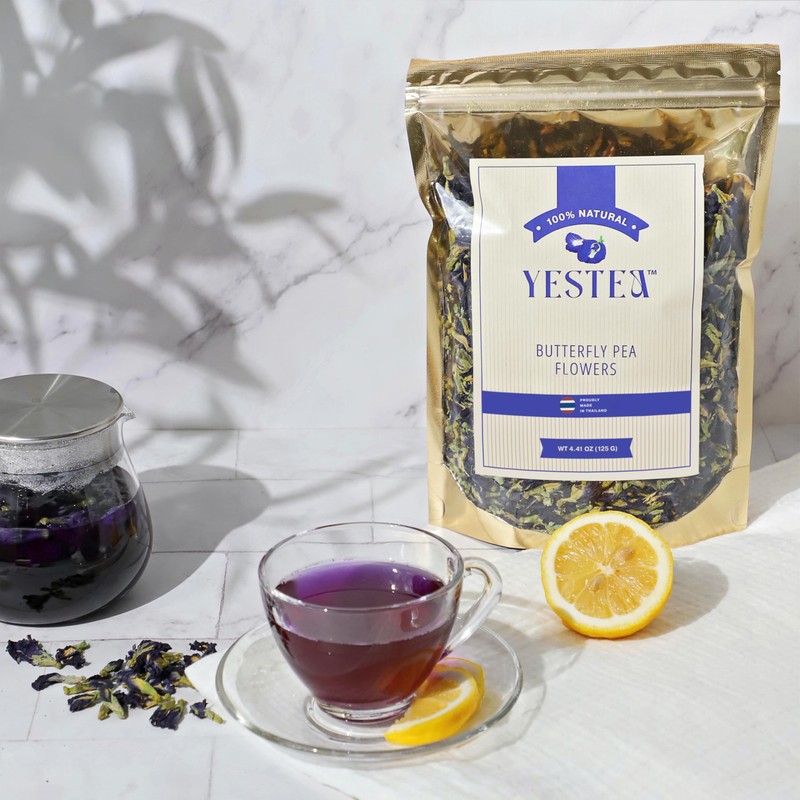 YESTEA Butterfly Pea Flower 4.41 oz (375+ Cups) Small-Batch and