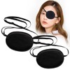 Rimikuru Single Eye Patch for Both Eyes, 2-Piece Set, Silk,
