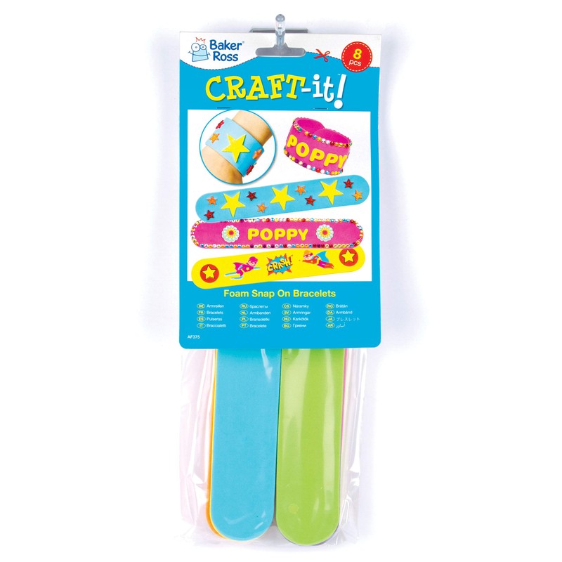 Baker Ross Bracciali a Scatto in Gommapiuma per Bambini da